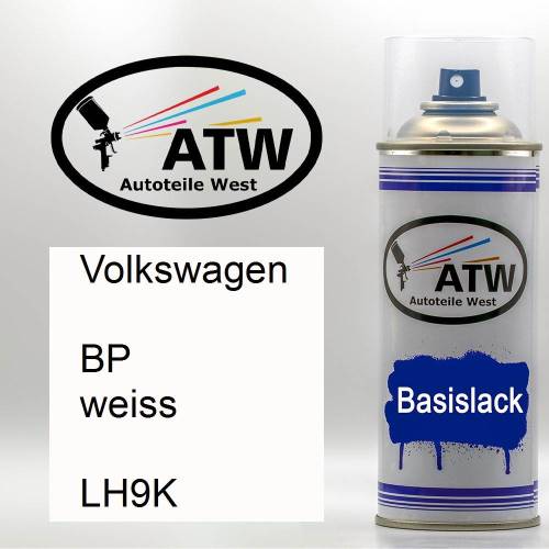 Volkswagen, BP weiss, LH9K: 400ml Sprühdose, von ATW Autoteile West.